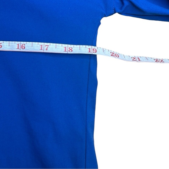 LAFAYETTE 148 NEW YORK Blue Split Neck Top Size S - Picture 7 of 8